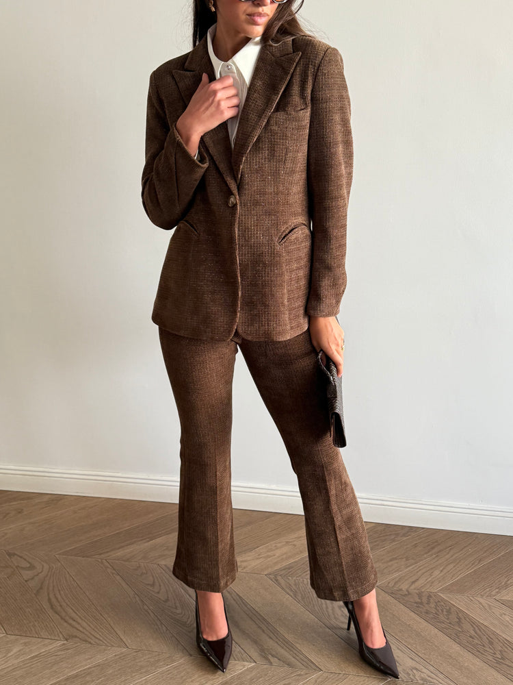 Brown corduroy suit