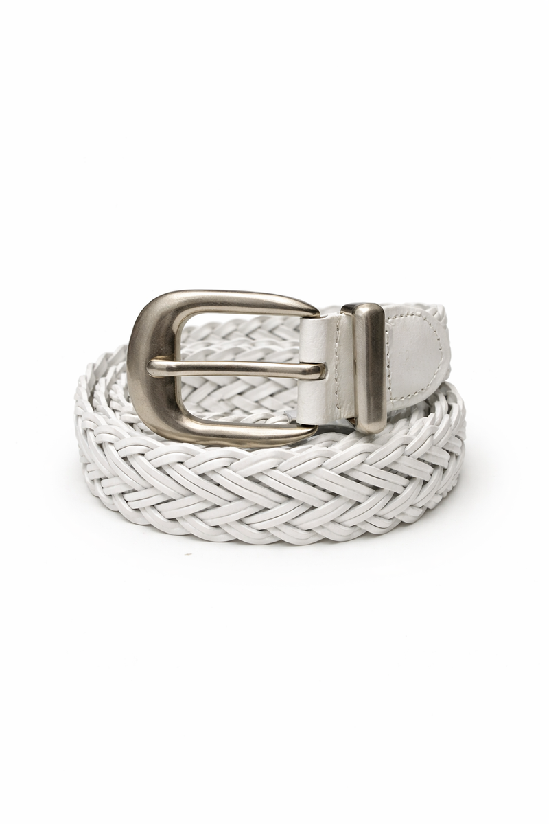 White Braid Belt