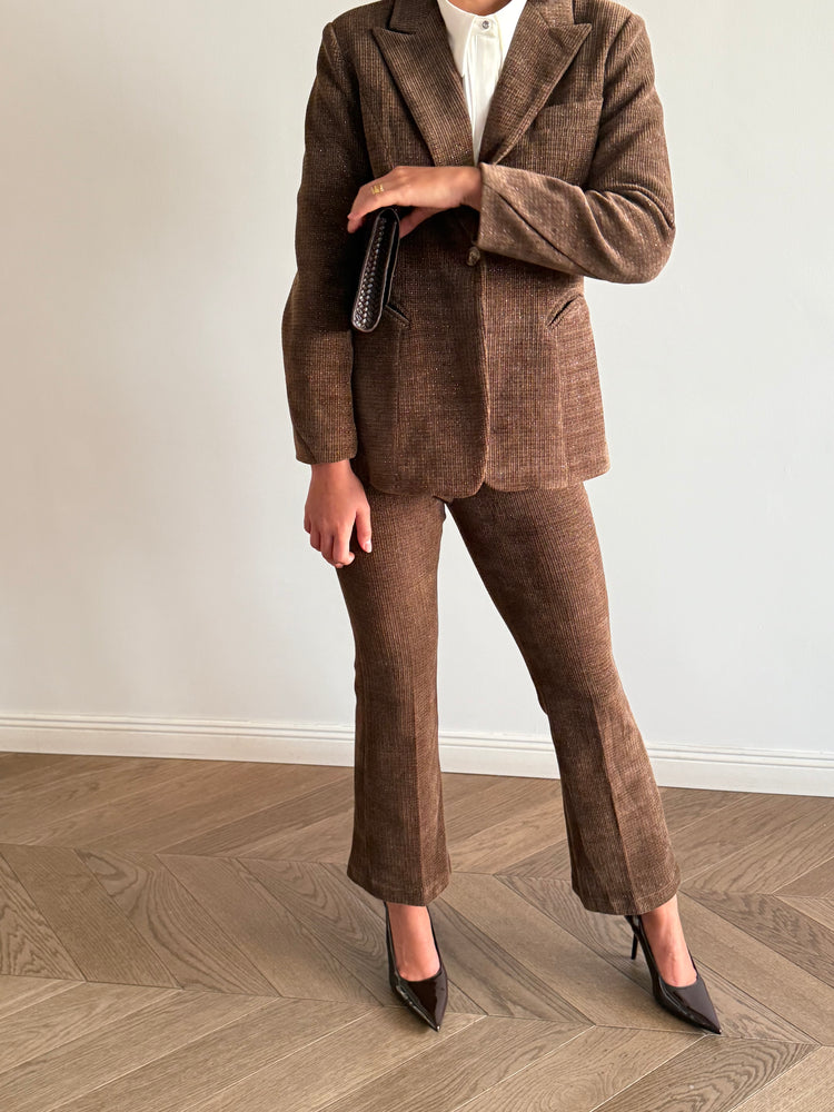 Brown corduroy suit