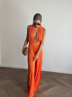 Orange Sissy Overalls