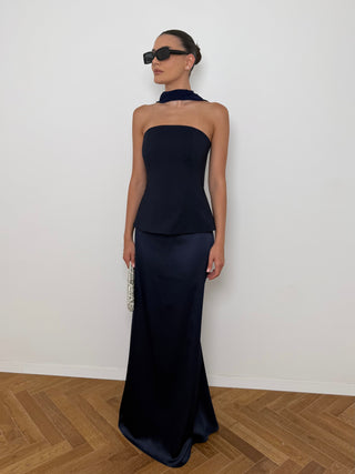 Navy Corset and Skirt