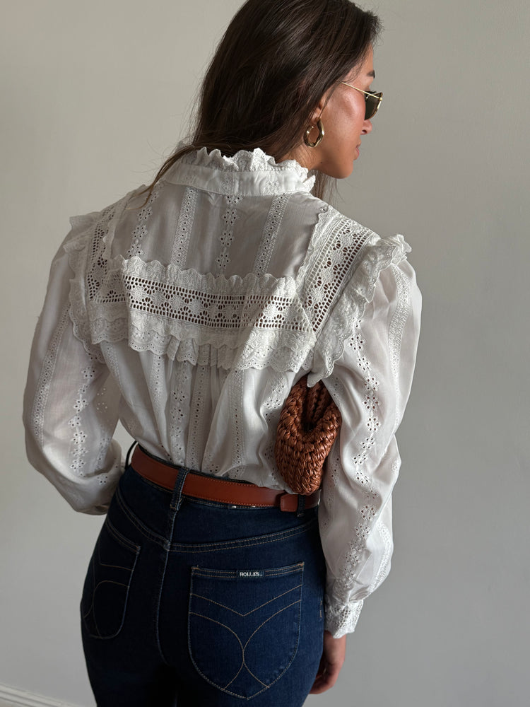 White Kelly Button-Down Shirt