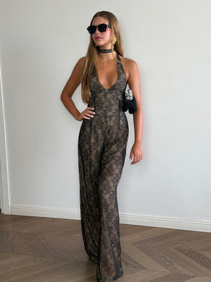Luxe black overalls