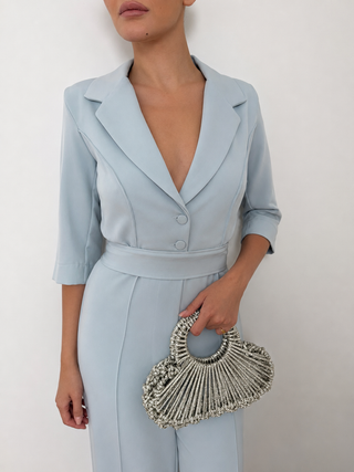 Clarins Light  Blue Jumpsuit