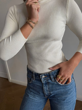 Cream turtleneck sweater