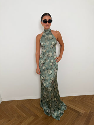 Green Floral Pari Dress