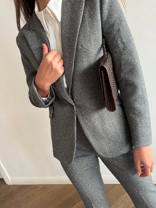 Gray Glitter Suit
