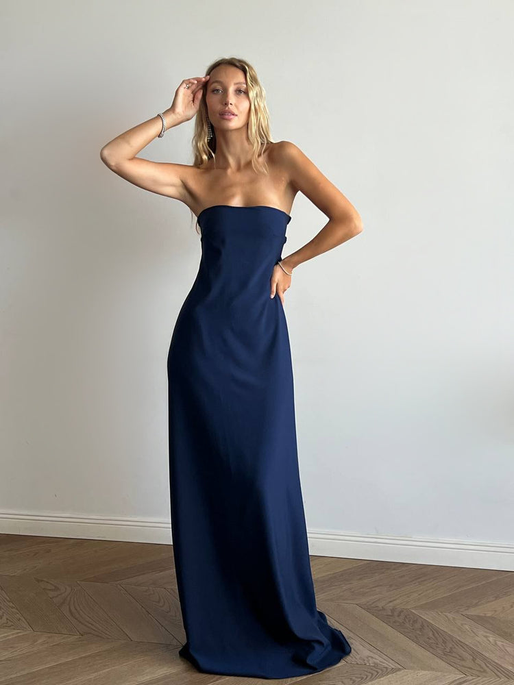 Angelina navy dress