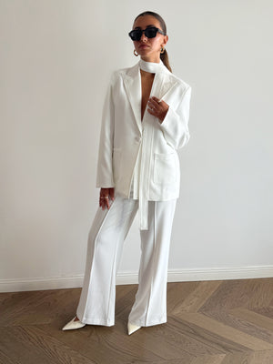 White Pinchy Bloom Suit