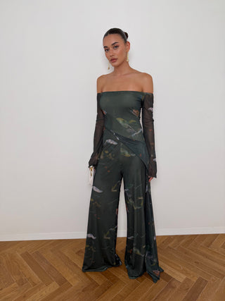 Jungle green overalls