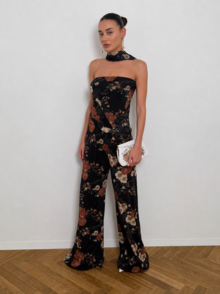 Black Strapless Jumpsuit
