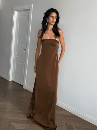 Angelina brown dress