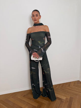 Jungle green overalls