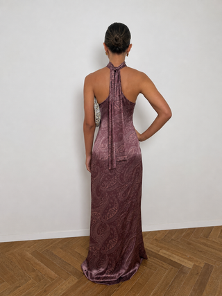Burgundy Paisley Pari Dress