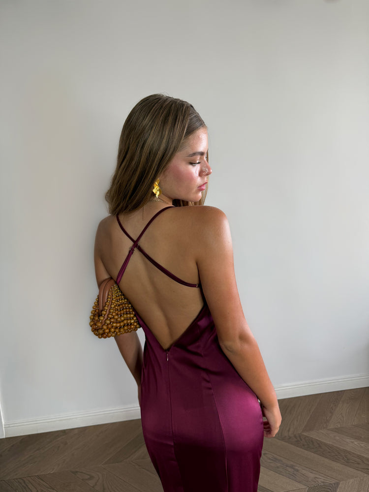 Burgundy Peaky  Dress