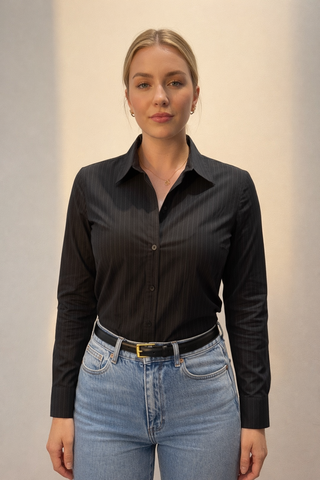 Striped Button-Down Shirt