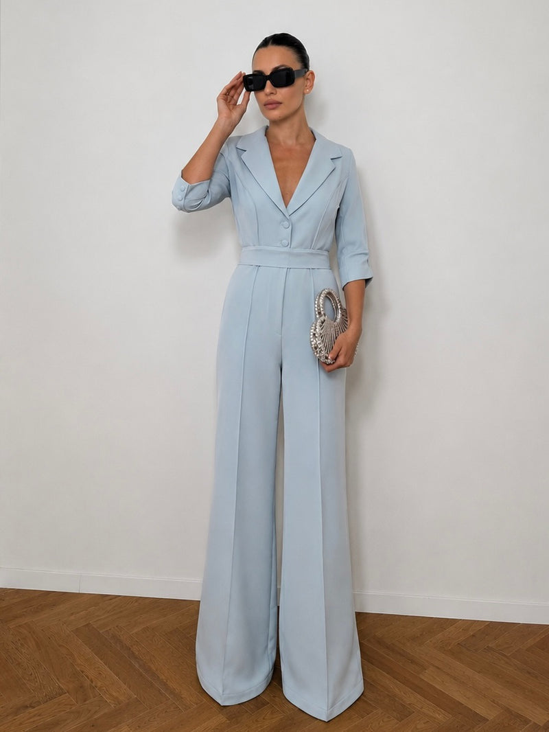 Clarins Light  Blue Jumpsuit