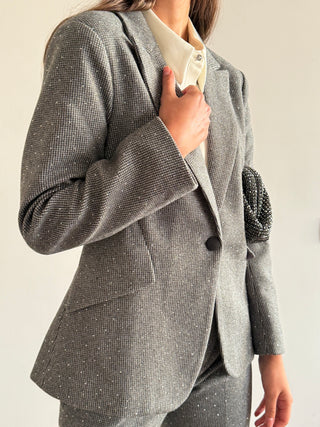 Gray Glitter Suit