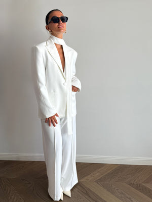 White Pinchy Bloom Suit