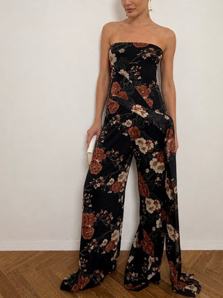 Black Strapless Jumpsuit