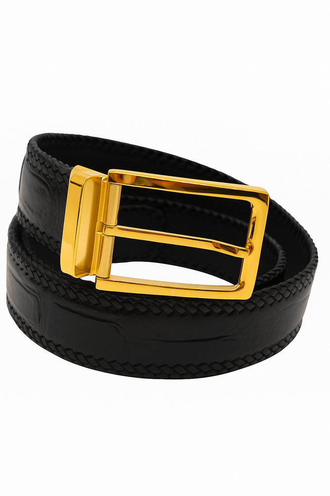 Black crocodile belt