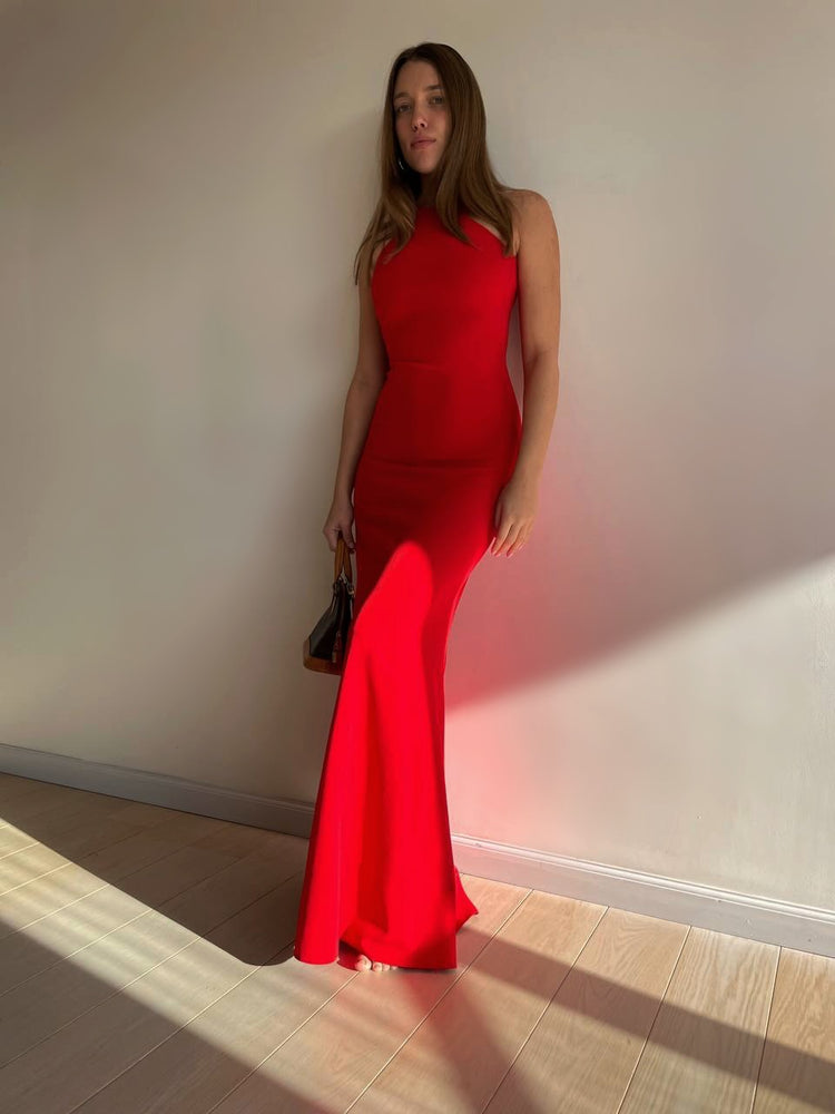 Red Kate maxi dress